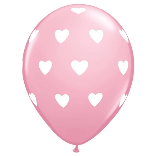 Balony lateksowe z serduszkami walentynki 5 sztuk